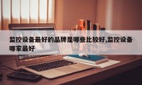 监控设备最好的品牌是哪些比较好,监控设备哪家最好